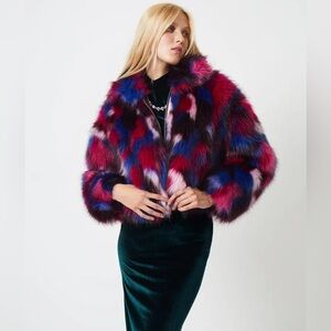 French connection faux fur jacket